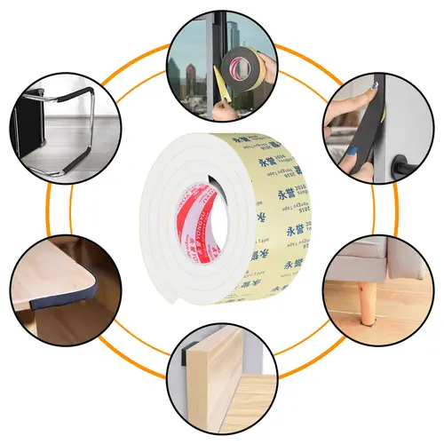 2M Foam Tape Single-Sided Black EVA Anti-Collision Insulation Protection Sound Insulation Buffer Self-Adhesive Doors And Windows - Image 6