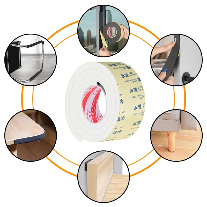 2M Foam Tape Single-Sided Black EVA Anti-Collision Insulation Protection Sound Insulation Buffer Self-Adhesive Doors And Windows - Image 6