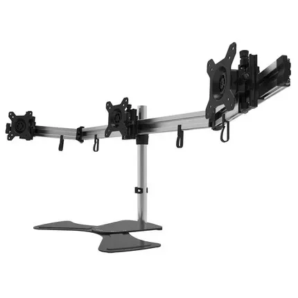 

Aluminum Alloy 15-27 inch Triple Monitor Holder Desktop Stand Full Motion Seamless Screen Monitor Mount Bracket MP230SL