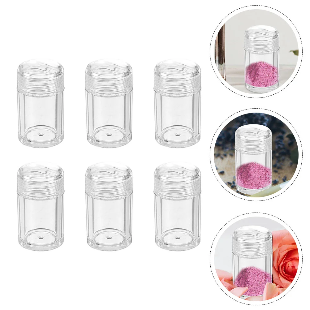 

6 Pcs Loose Powder Bottle Travel Sub Packing Bottles Open-hole Dispenser Storage Puff Plastic Outdoor Performance Containers