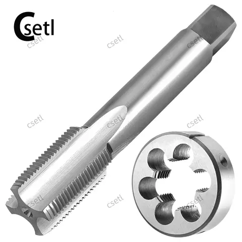 Csetl M24X3 탭 및 다이 세트 오른손, M24 X 3 HSS 기계 나사 탭 및 원형 다이