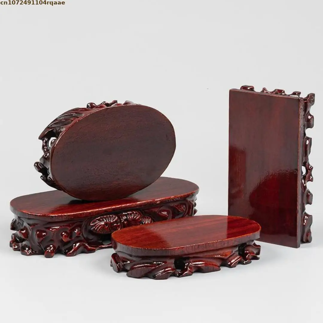Multi-size Decorative Pedestal for Home Decor Wooden Display Stand for Crafts, Durable Base for Stone/Figurine/Vase