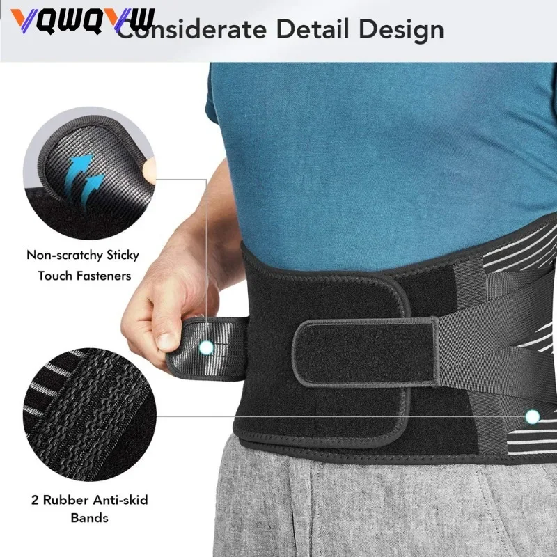 

1Pcs Waist Brace Support Belt-Lumbar Support Back Brace Relieve Pain, Adjustable Support Straps-Lower Brace for Men & Women