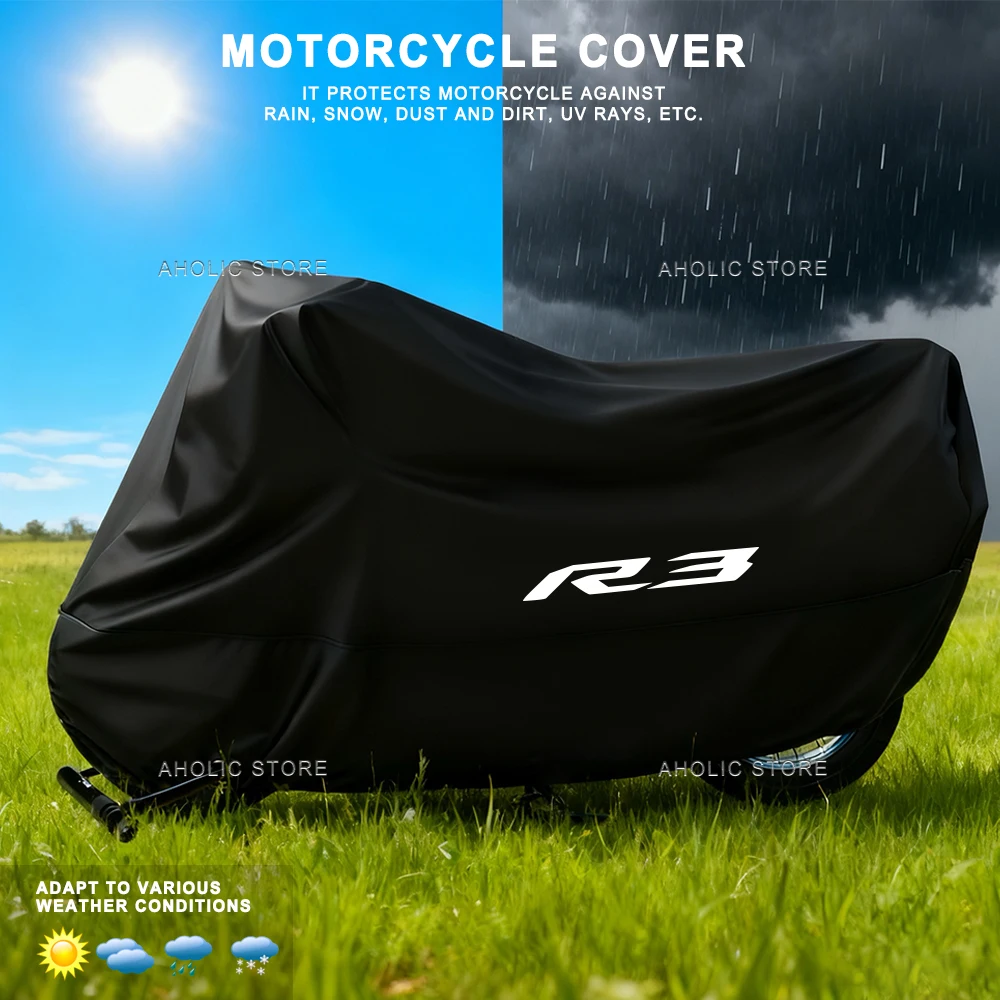 Motorcycle Cover For YAMAHA YZFR3 YZF R3 Waterproof Outdoor All Season Dustproof UV Protective Moto Rain Cover
