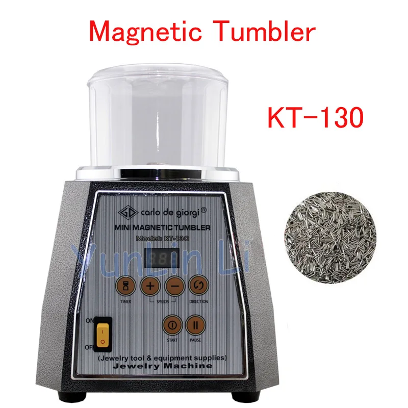 Magnetic Tumbler 130mm  Jewelry Polisher Metals Polisher & Finisher Super Finishing Polishing machine KT-130