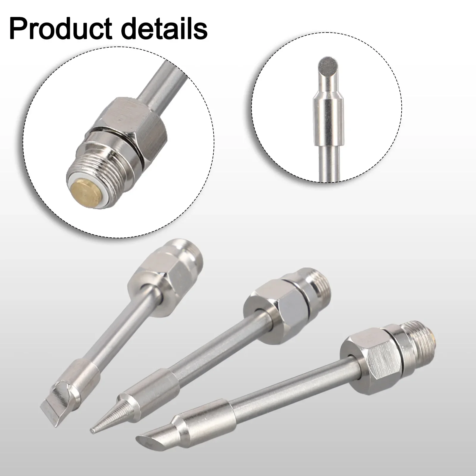 3PCS Soldering Iron Tips 510 Interface Soldering Tips M7 Thread Size Nickel Plated Copper Silver Plated Home Repair