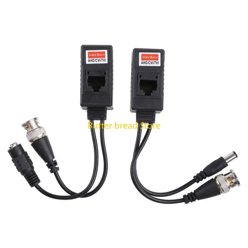 W89C 1ペアBNCからRJ45パッシブビデオパワー + CCTVカメラ用オーディオバラントランシーバー