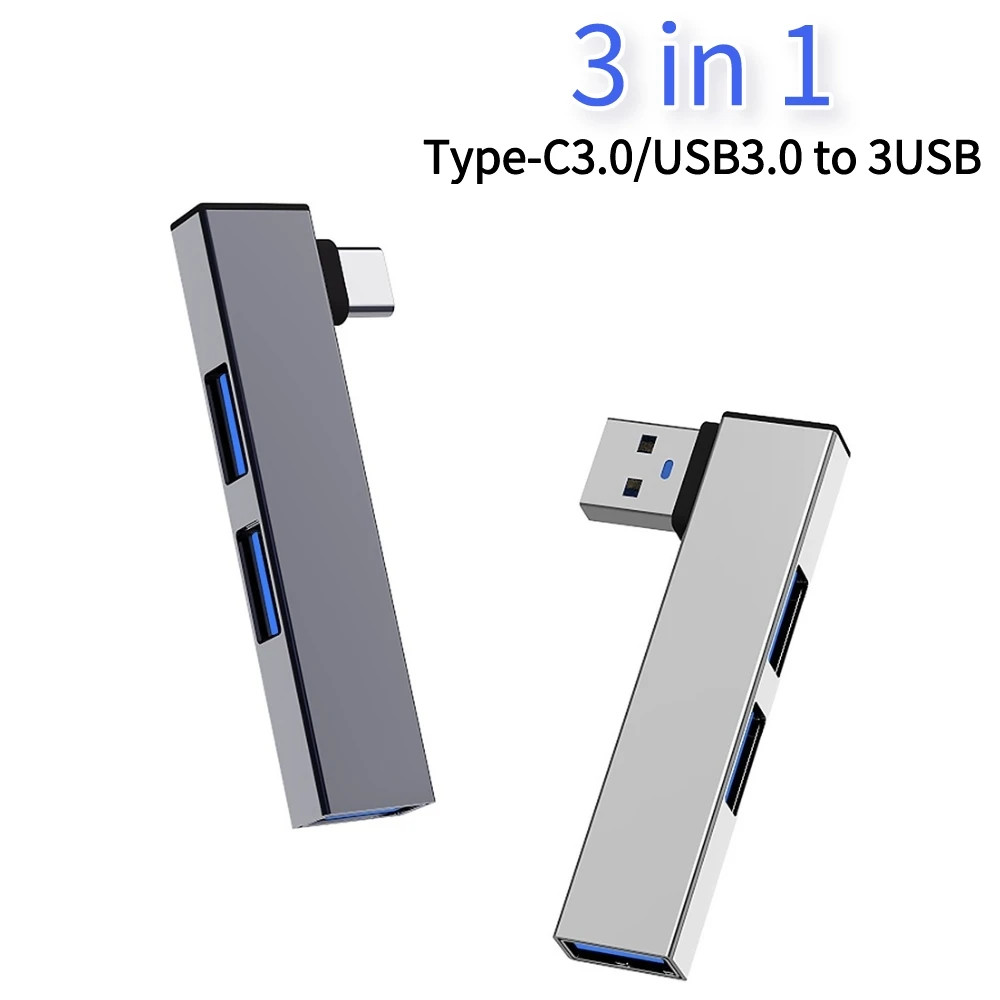 3 in 1 Expansion Dock Hub OTG USB 3.0/Type-C 3.0 To 3 USB Multi Port HUB Speed 5.0Gbps 3 Port for PC Computer Laptop