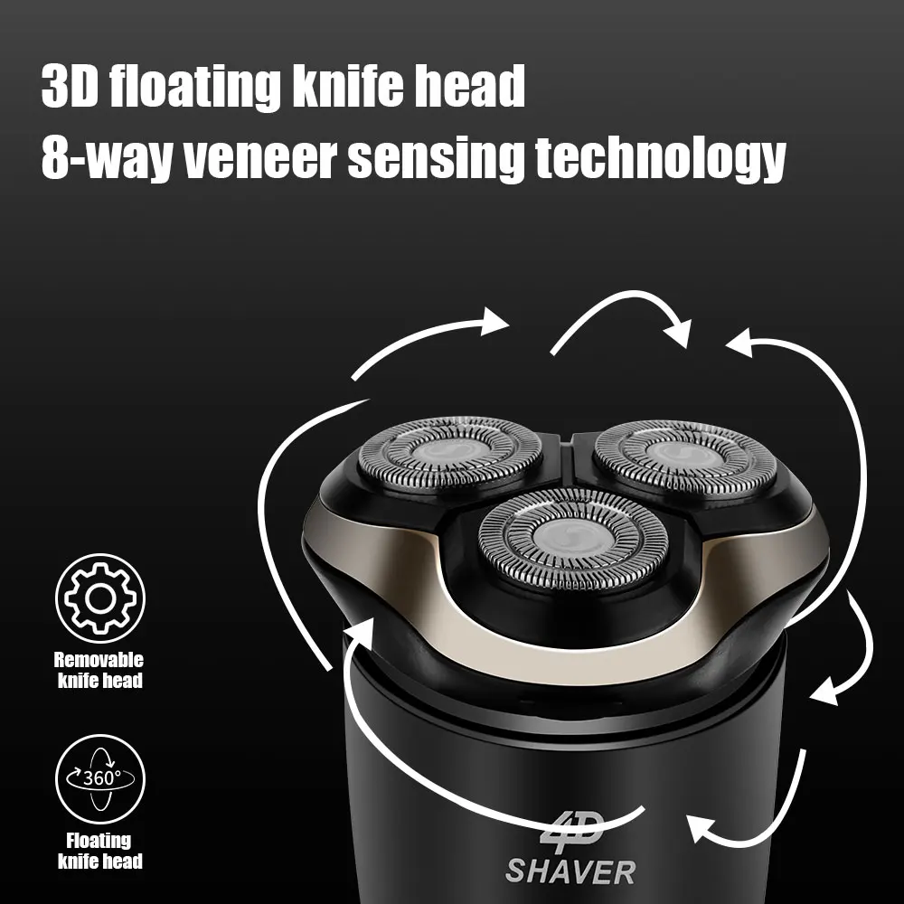 Neue 9D Elektrische Rasierer USB Auto-montiert High-power Ganzkörper Waschen Bart Messer Wiederaufladbare Rasierer haar schneiden maschine