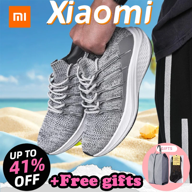 

Мужские кроссовки Xiaomi FREETIE, 2-я кроссовки Mijia 2, нескользящая повседневная обувь, система блокировки рыбьей кости, углеродное волокно, защита от скручивания