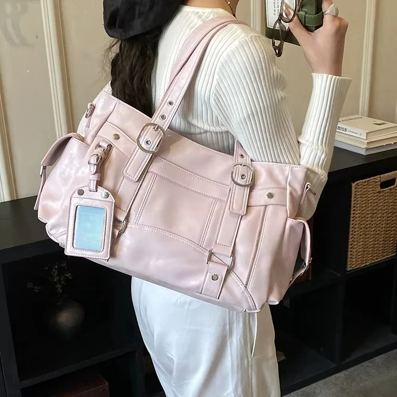 Large Capacity Tote Bag Trendy Sweet-and-cool Style New Fashion Versatile Handbag Simple Commuting Crossbody Shoulder Bag  