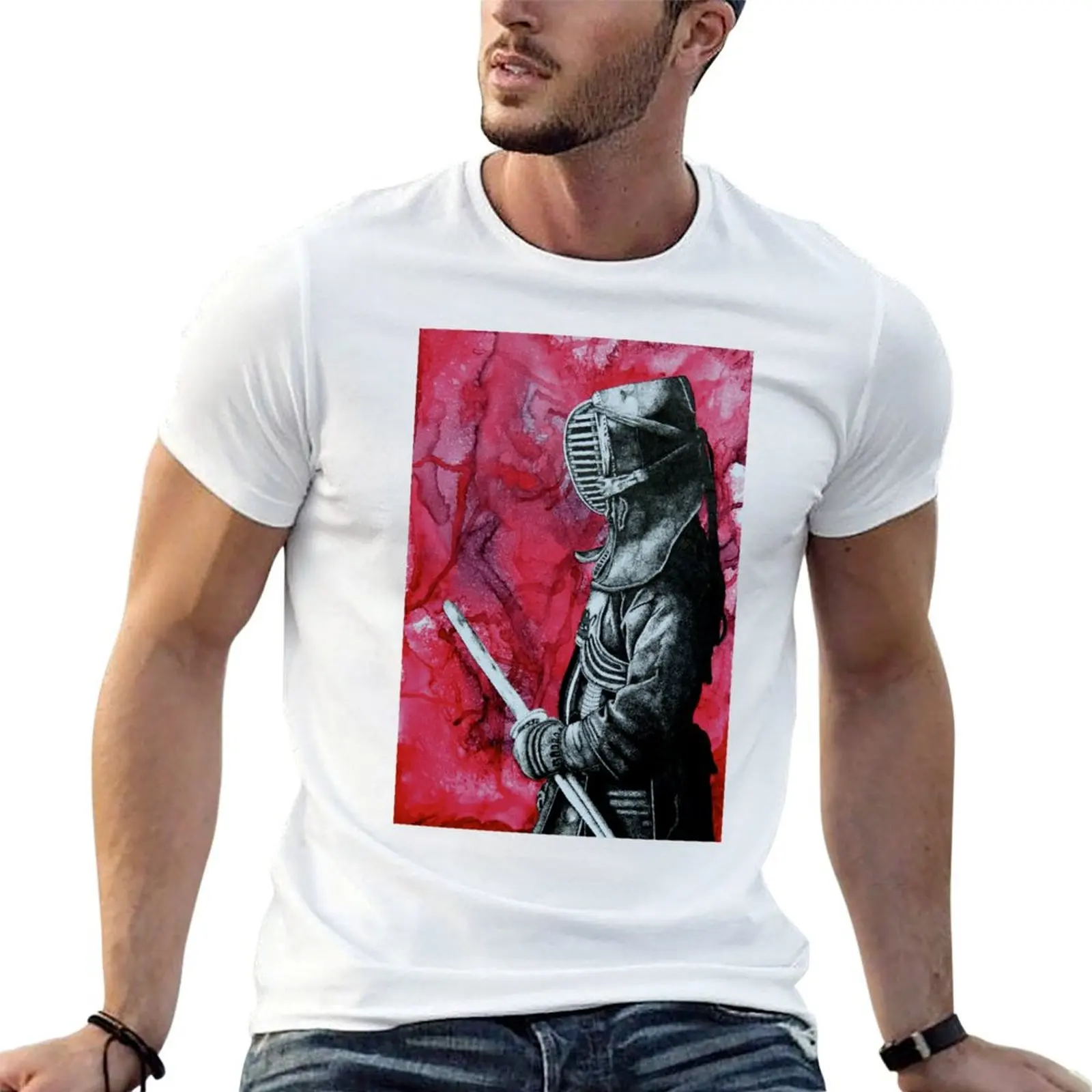 

Футболка Kendo Sensei, мужская дизайнерская черная хлопковая футболка, простая мужская футболка в упаковке