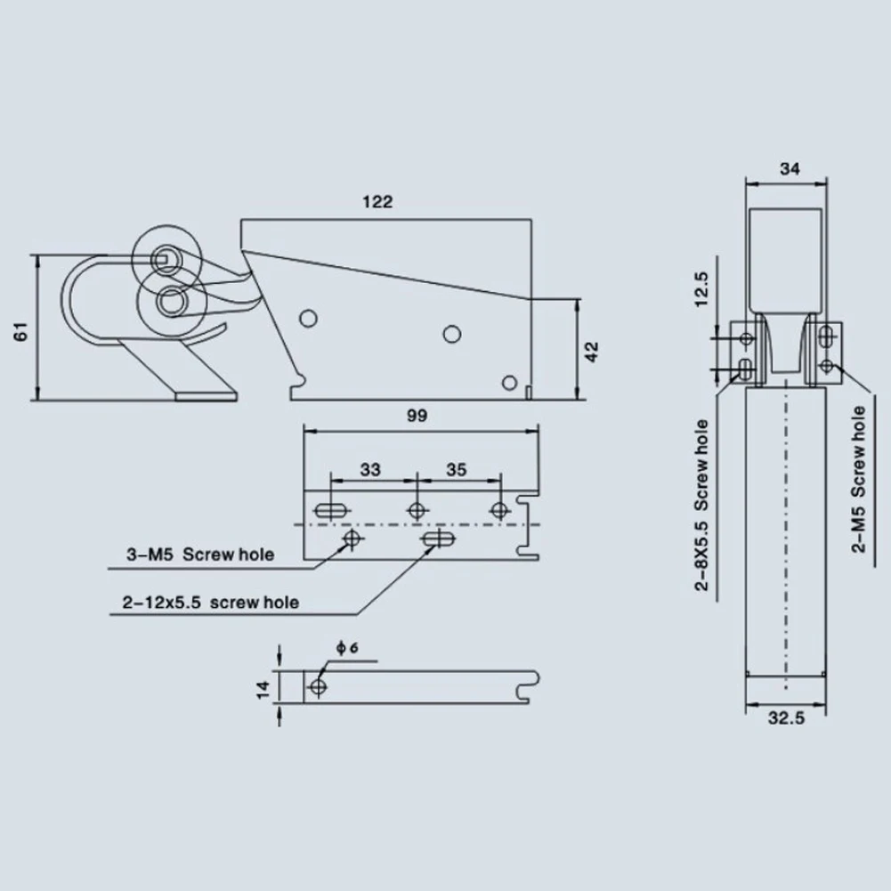 Imagem -02 - Fechador de Porta Automático Premium com Roda de Borracha Perfeitamente Projetado para Portas de Zer com Gancho Ajustável para Compatibilidade