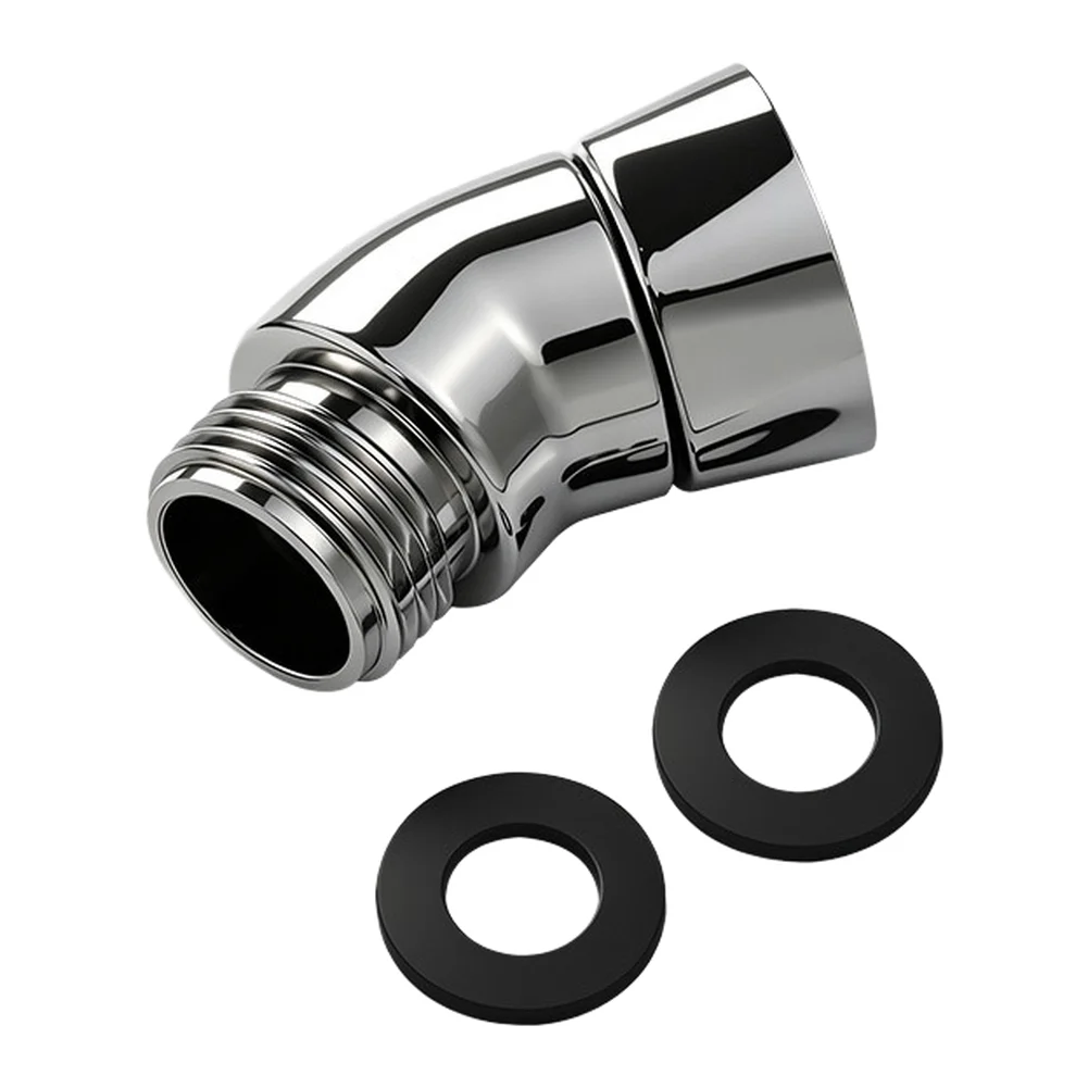 360 Degree Rotating Shower Regulator with 135 Degree Adjustable Elbow and ABS Construction for Standard Shower Fit