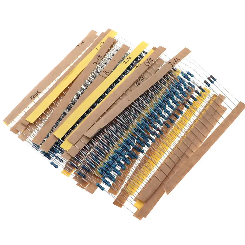 300/600 قطعة 1% المقاوم مجموعة المقاومة 1/4 واط المعادن فيلم المقاومات عدة 10Ohm ~ 1 متر أوم 30 القيم مجموعة المكونات الإلكترونية #6