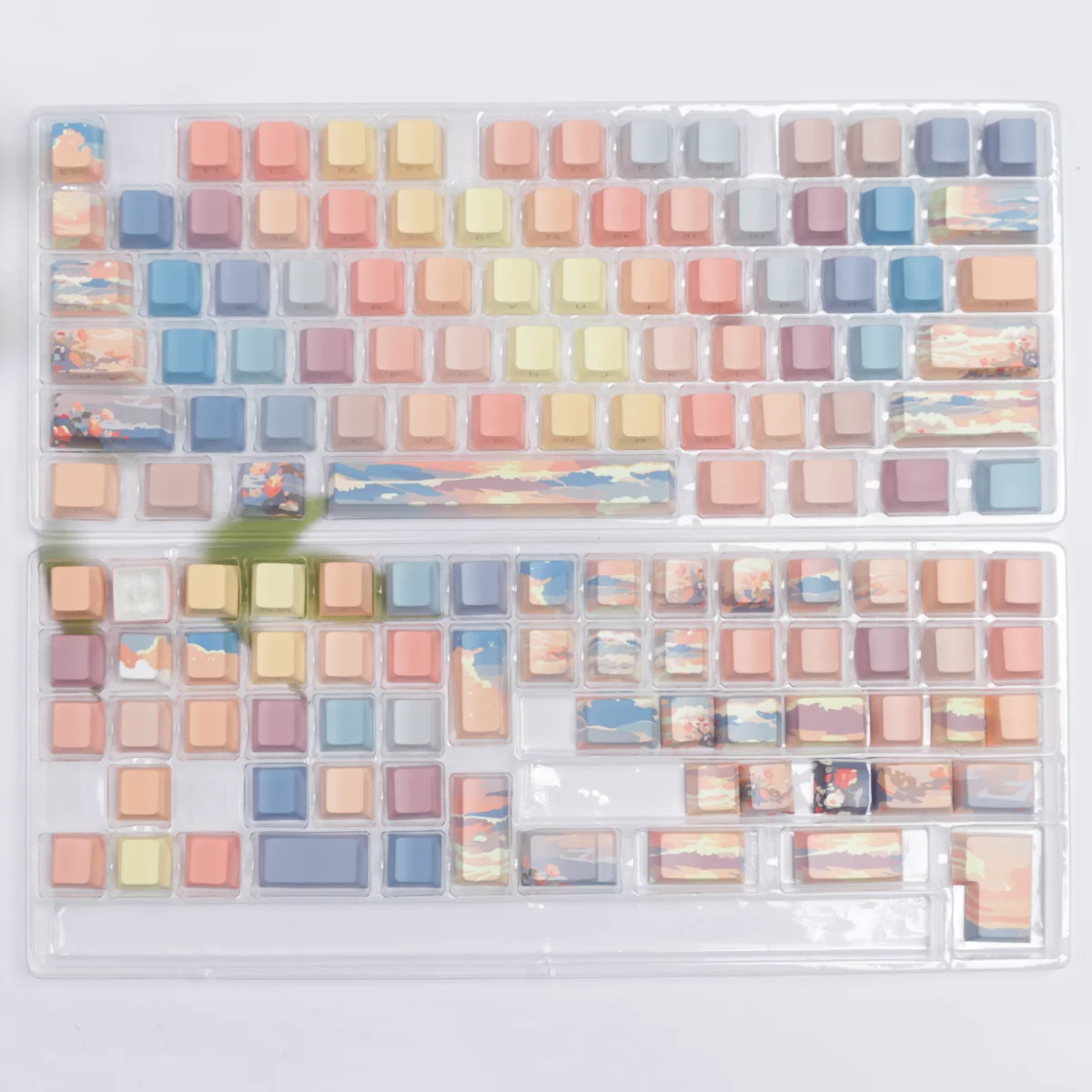 131 Keys Side Print Backlit 5 Side Dye-Sub PBT Keycap RGB Cherry Profile For Cherry MX Gamer ISO Layout Mechanical Keyboard