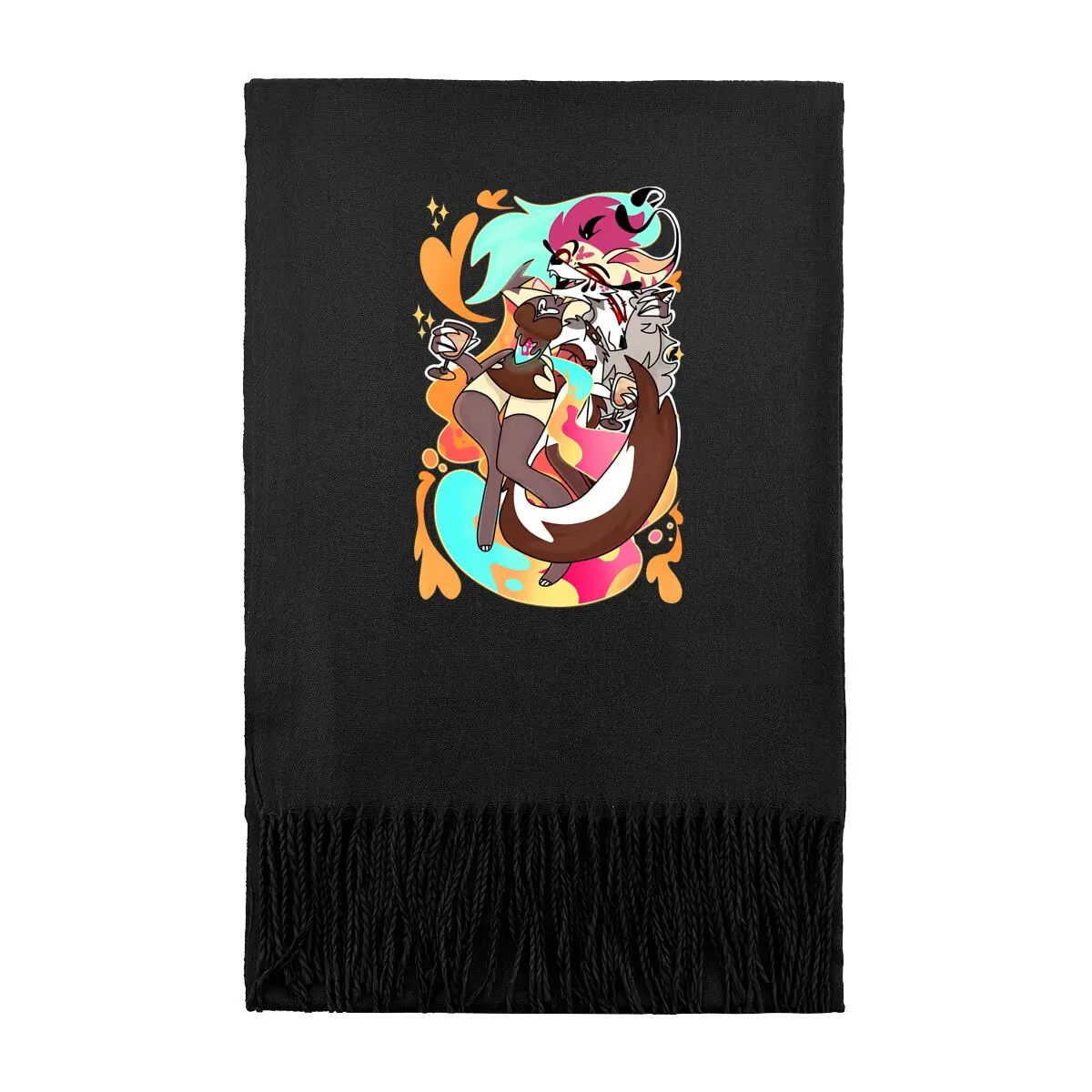 

Цветные художественные искрящиеся Fun Pride женские зимние теплые накидки мягкие удобные модные