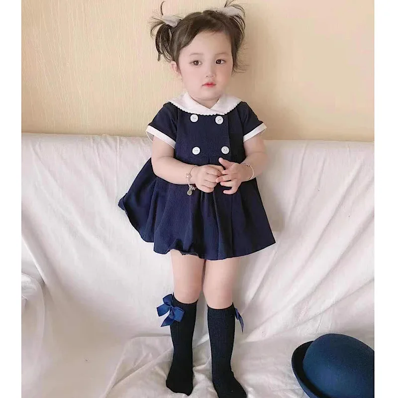 

New Arrivals Toddler Girl Puff Sleeve Top Panty Set Toddler Girl England Clothes Girl Christmas Outfit Boutique Kids Clothing