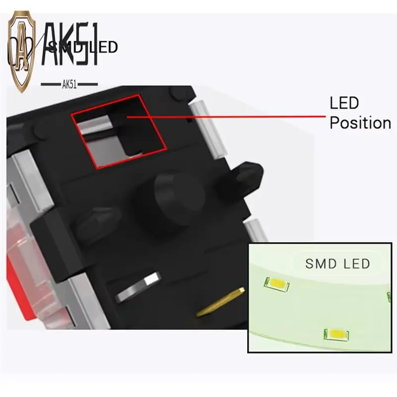 

AK51-70Pcs Kailh Low Profile Choc Switch 1350 RGB For Keyboard