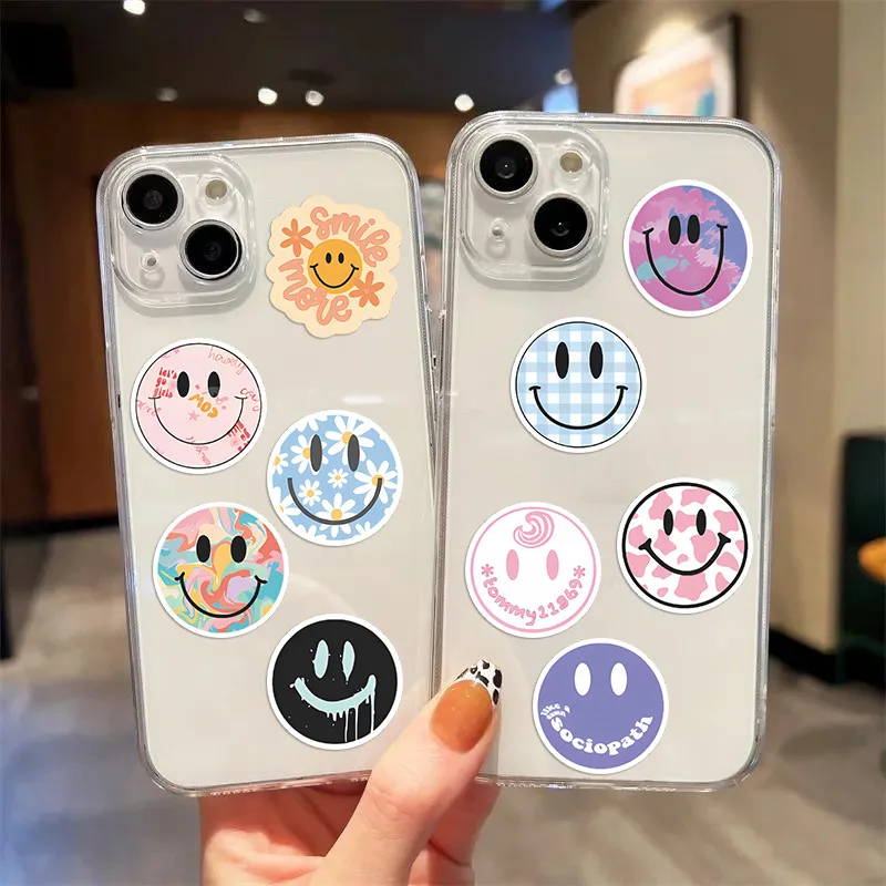 50Pcs Smiling Face Stickers DIY Skateboard Laptop Luggage Bike Motorcycle Phone Car Sticker Decals image 5