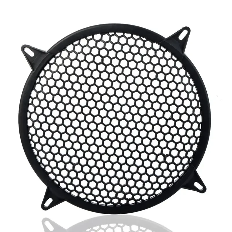 12 "Polegada woofer metal malha capa de áudio do carro alto-falante proteção capa parte buraco redondo quatro cantos alto-falante net capa