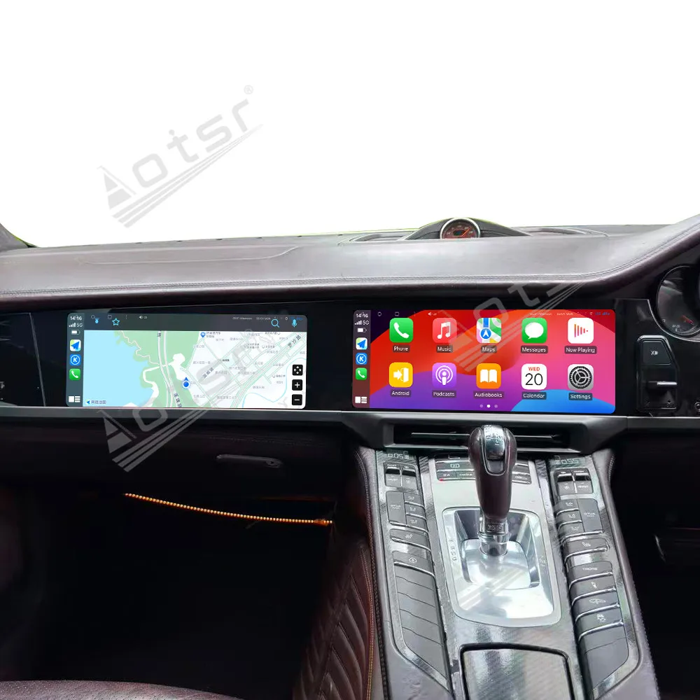 Pantalla IPS HD dual de 12.3 pulgadas para Porsche Panamera 2010-2016 Android 13 LHD/RHD CarPlay inalámbrico Android Auto GPS Navegación de alta resolución