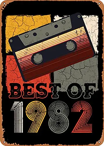 Dsydec Best of 1982, Metallschild im Vintage-Look, Kunstdrucke, Retro-Geschenk