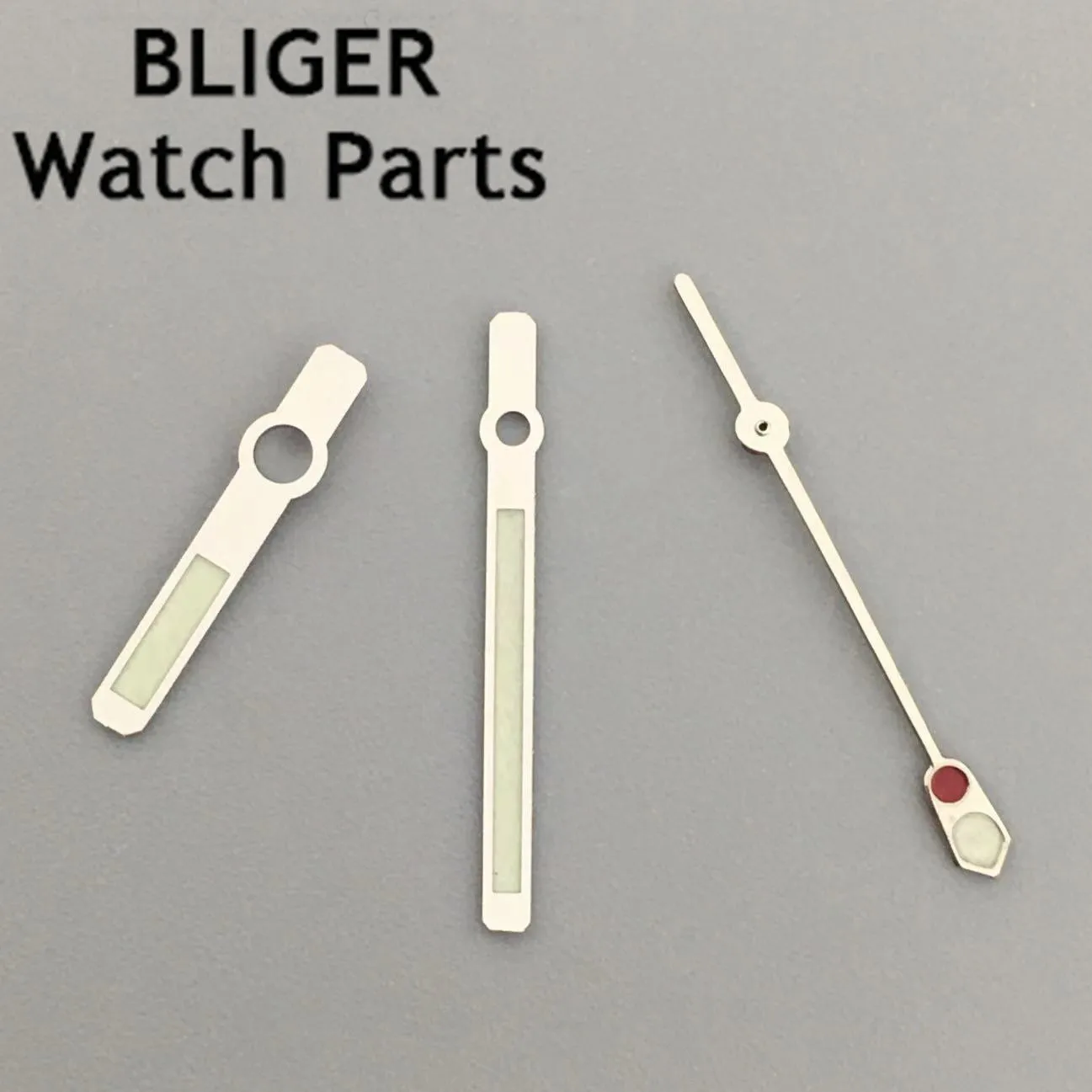 BLIGER silver rose gold watch hands green luminous hands fit NH35 NH36 movement