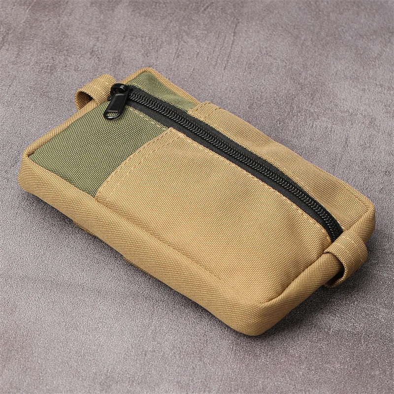 Alça de ombro multifuncional de camada dupla masculina, bolsa pequena pendurada, acessório de cintura delicado, kit de ferramentas, ao ar livre