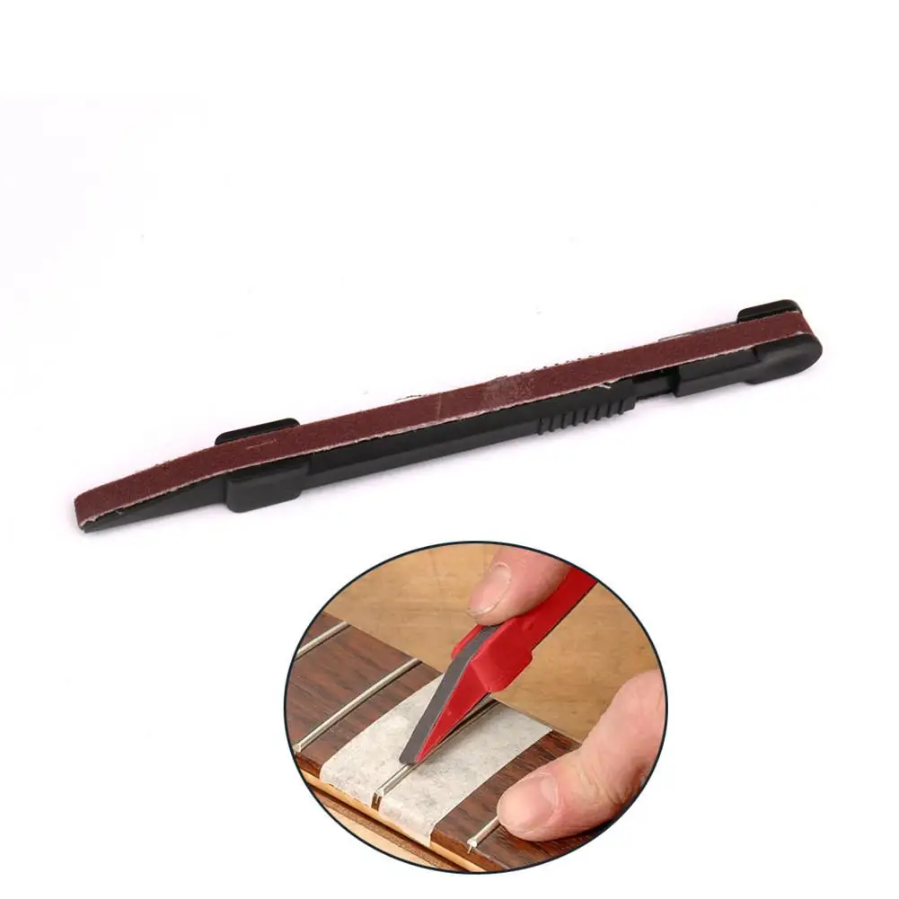 Guitar Bass Fret Polishing Wire File Fretboard Sanding Repair Tool 16cm Nut Saddle Slot Filling Sander Pen Guitarra Accessories