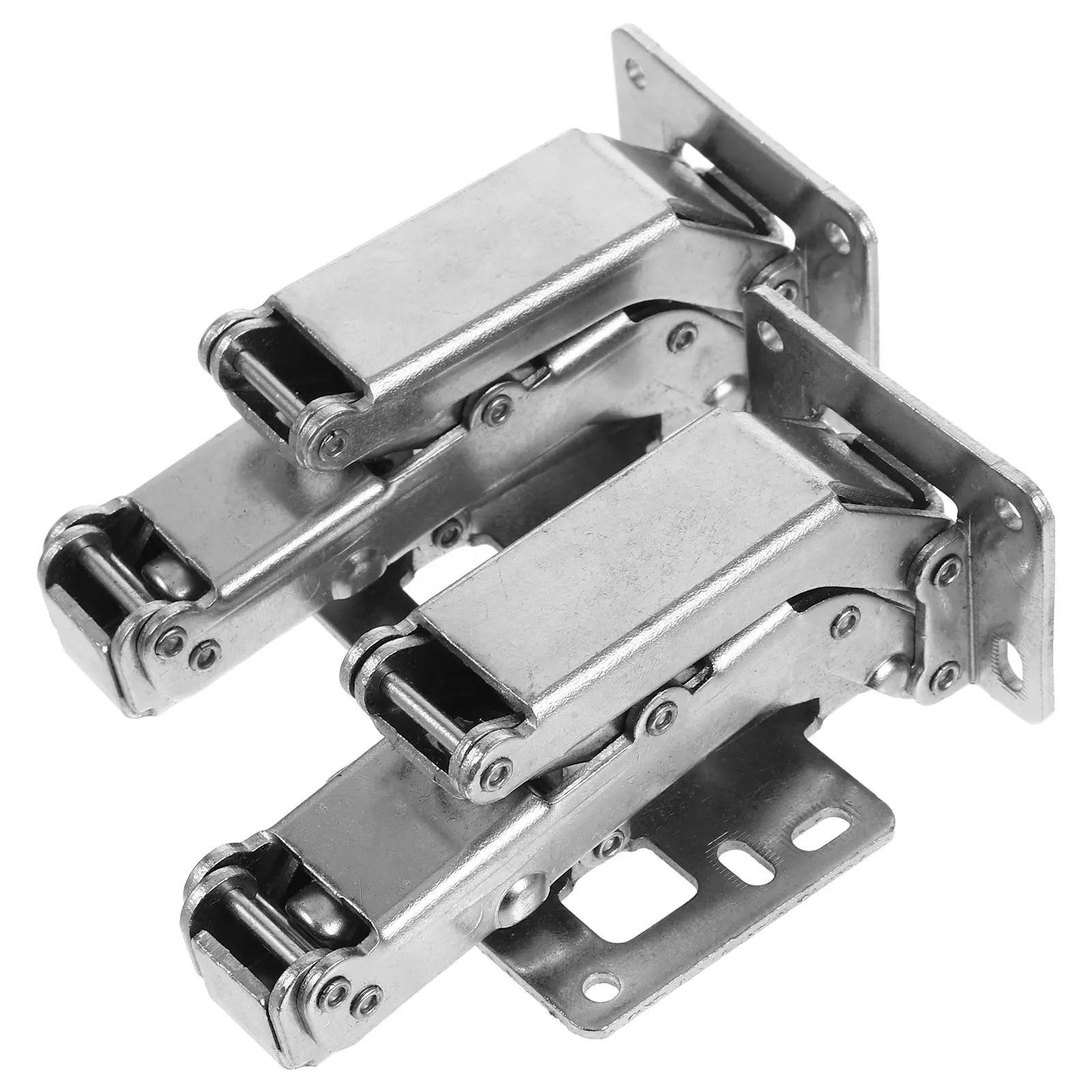 

2pcs Hydraulic Silent Hinge Thick Mount Cabinet Door Lift Furniture Hinges Kitchen Adjustable Long Performance Easy