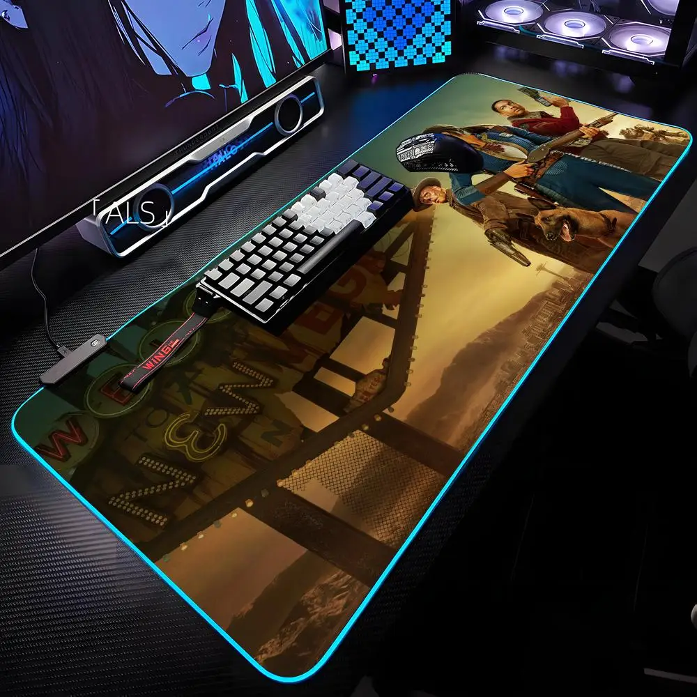 

Коврик для мыши F-FalloutES с RGB-подсветкой, коврик для мыши для ноутбука, коврик для мыши для ноутбука, геймерский коврик для компьютерного стола, игровые аксессуары
