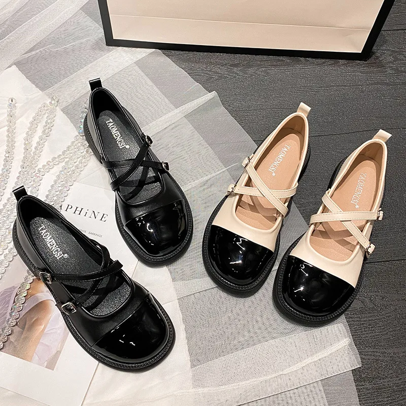 

Летние женские туфли Мэри Джейн в винтажном французском стиле на массивном каблуке и платформе, повседневные, на заказ