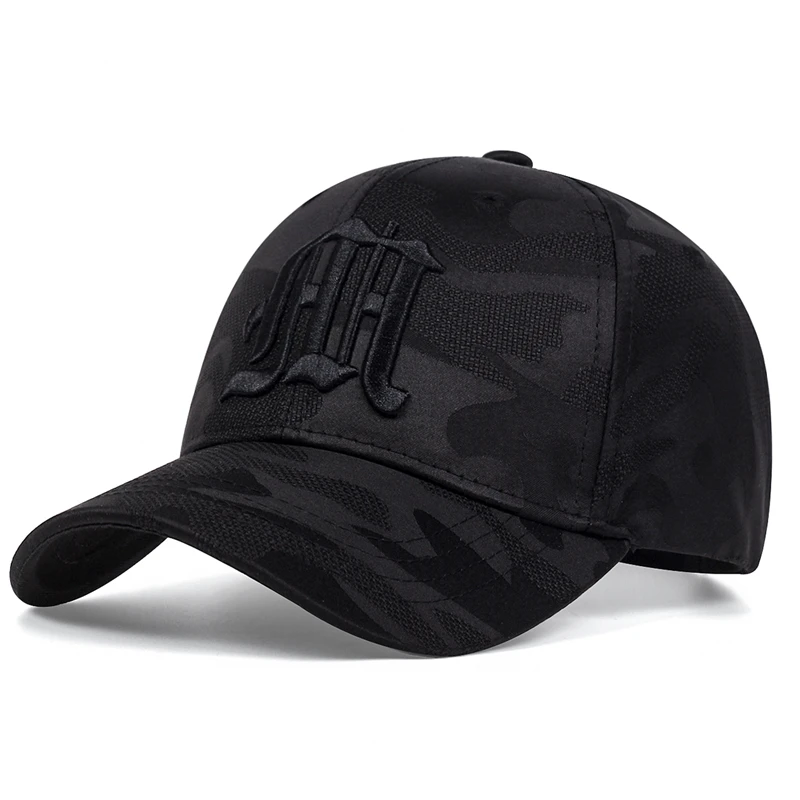 Mode Gothic Buchstabe M Stickerei Baseball Caps Frühling und Herbst Outdoor Einstellbare Casual Hüte Sonnenschutz Hut Sport Kappe – Detail 2