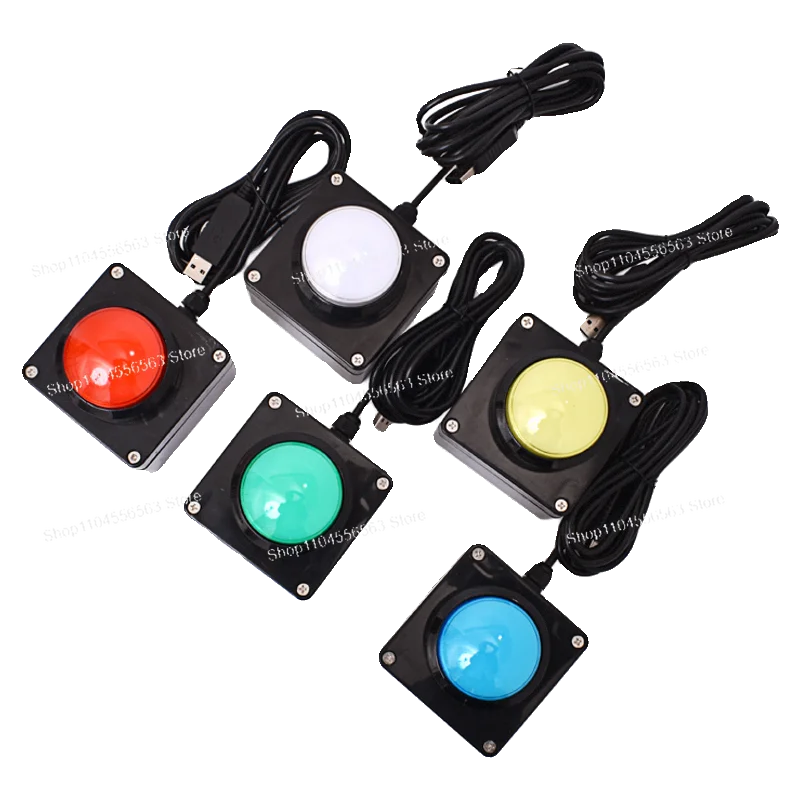 

60 мм USB-кнопка на заказ, беспроводной пульт дистанционного управления, зуммер, беспроводная лотерея, компьютерная мышь, имитация сочетания клавиатуры