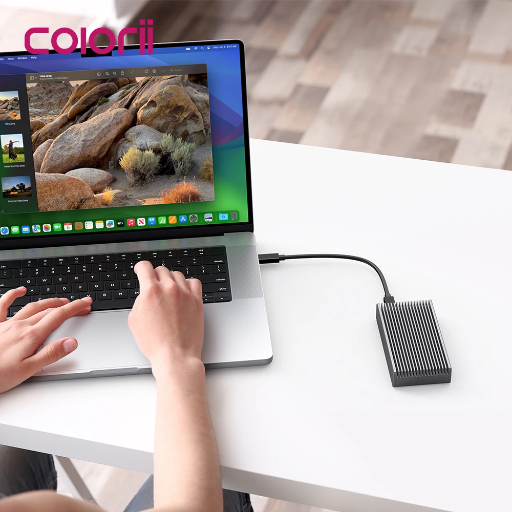 Imagem -04 - Colorii-gabinete Ssd Nvme com Display Led Cabo para Thunderbolt Usb 3.2 3.1 3.0 b Mais m M-key 40gbps Usb M.2