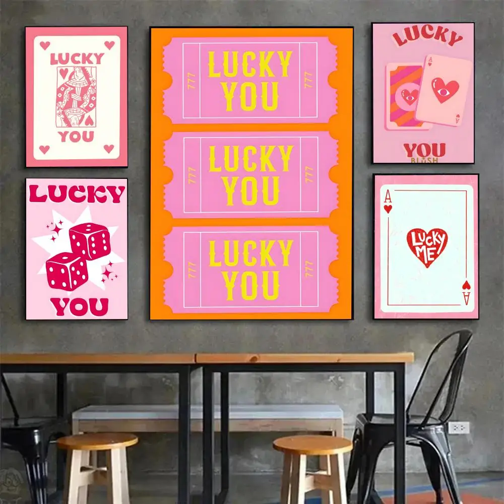 Casual Dramatic Competitive L-Lucky You Poster Wall art print art suitable for living parlor home decoration gift