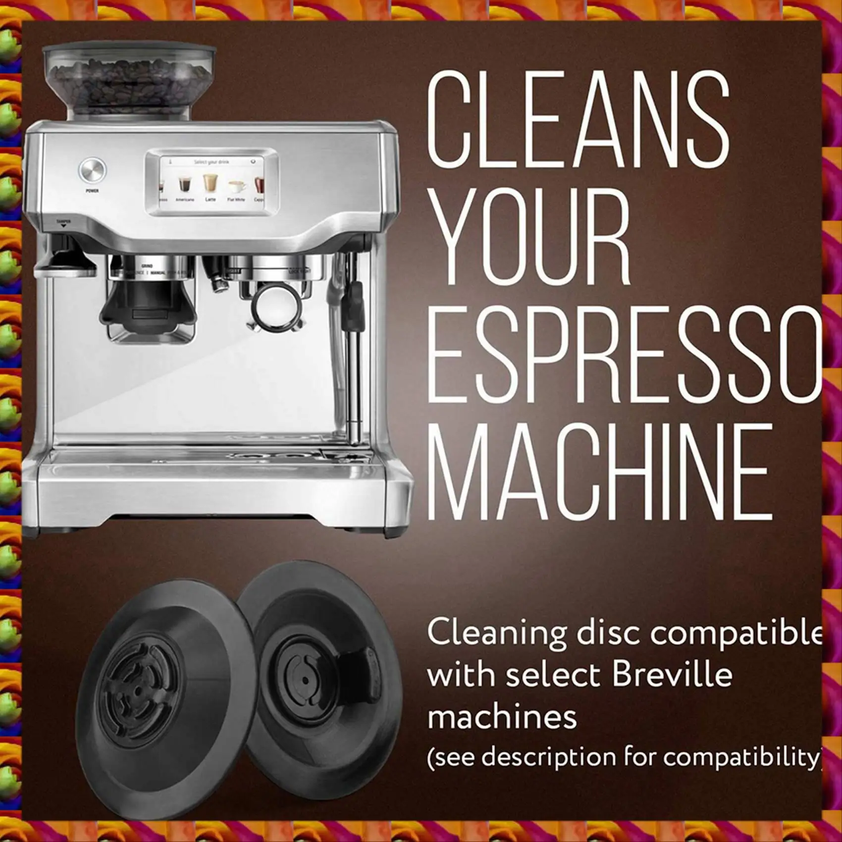 Aimee 8X Espresso Cleaning Kits Disc For Breville Espresso Machines - 54Mm Backflush Tablets For Espresso Makers Accessories