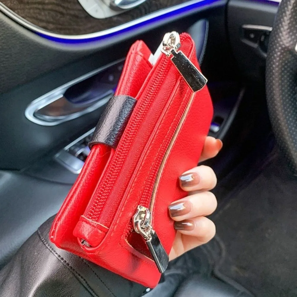 Portable Ultra Thin Two Fold Wallet Short Multi-function Coin Pouch Multi Slot Japanese PU Leather Card Holder Men