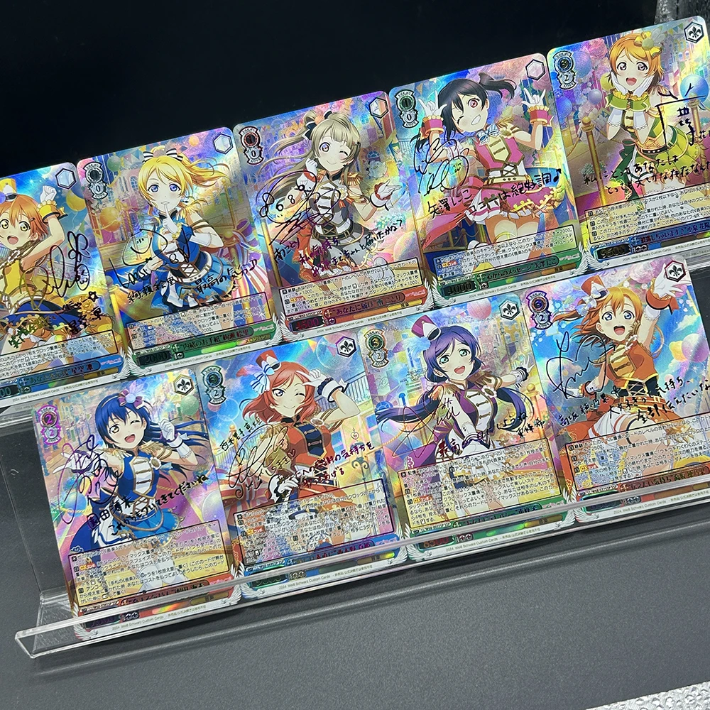 9 Teile/satz Ws Sammlung Karte Honoka Kousaka Kotori Minami Liebe Live Unterschrift Karte Schillernden Brechende Farbe Flash Geschenke