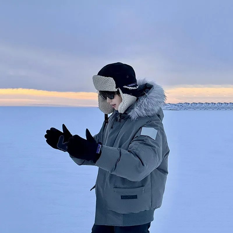 

Мужское зимнее пальто Thiened Down Parka Jaet, рабочая одежда с большим меховым воротником, хлопковая подкладка, морозостойкая, северо-восточная, американская...