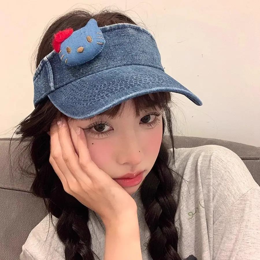 2025 لطيف الكرتون القط الربط قبعة رعاة البقر فارغة أفضل قبعة الربيع والصيف تنفس غير خانق قبعة الشمس التخييم عطلة قبعة الشمس