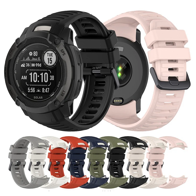 Silicone Watchband Strap For Garmin Instinct 2X Smart Watch Band