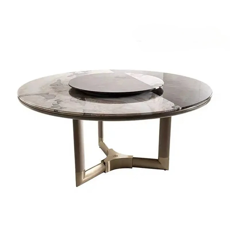 light luxury minimalist natural marble dining table creative splicing combination villa living room home