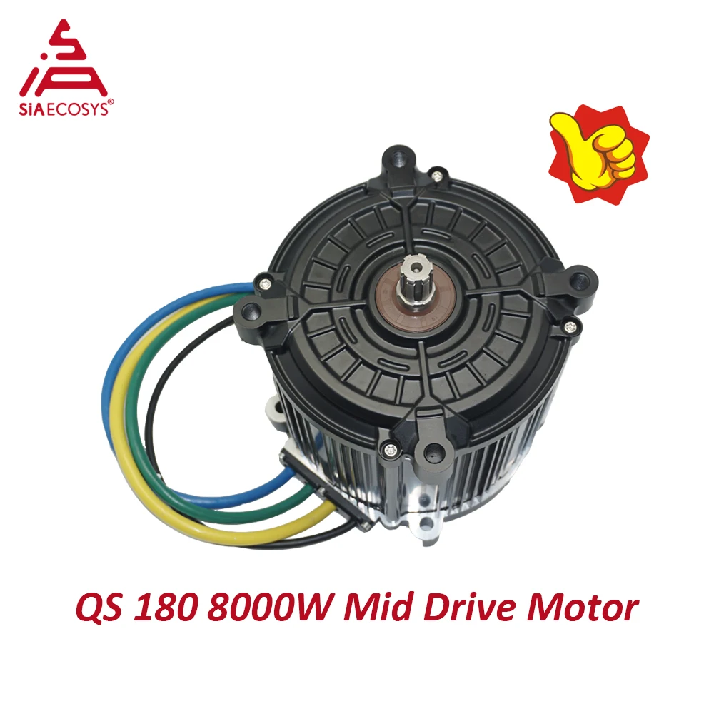QS MOTOR QS180 90H 8000W محرك متوسط المحرك 72V للدراجة الترابية للطرق الوعرة والدراجات النارية الإلكترونية عالية السرعة