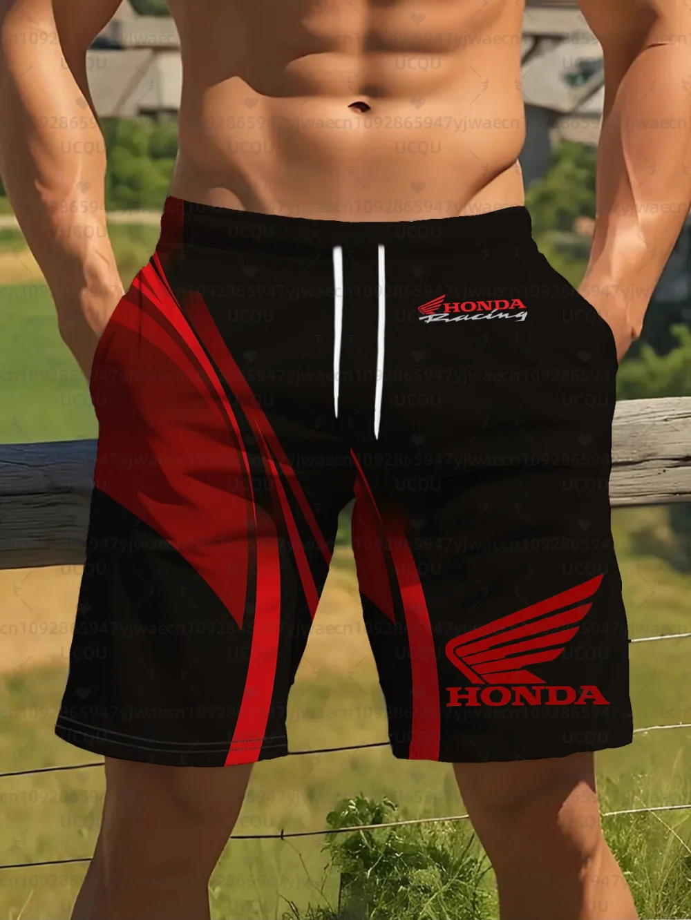 

Летние шорты для езды на мотоцикле с 3D-печатью, быстросохнущие, дышащие, с короткими рукавами, спортивные, для мужчин и женщин, шорты для езды на мотоцикле Honda