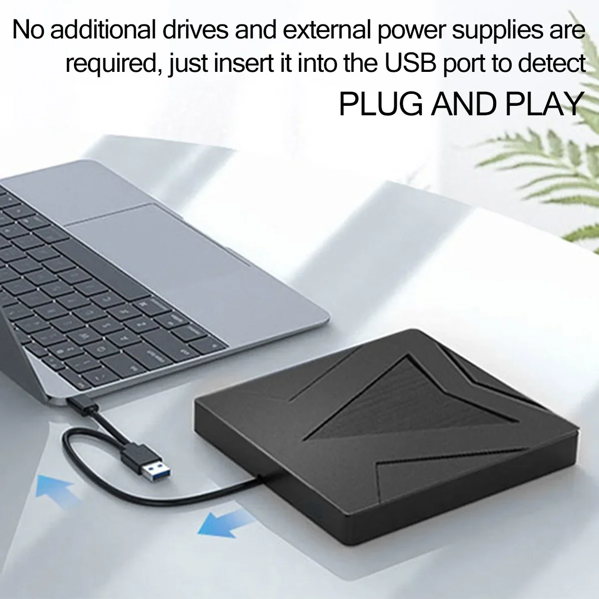 Portable External CD/DVD Burner Writer Recorder USB 3.0+ /-RW Drive Slim DVD/CD-ROM For Laptop Desktop PC
