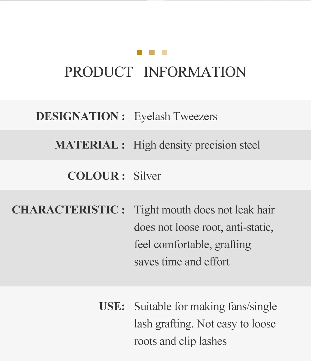 SAKURAHANA Antistatische Wimpernpinzette, professionelles, hochpräzises Volumenverlängerungs-Anti-Rutsch-Make-up-Werkzeug aus Edelstahl – Detail 2