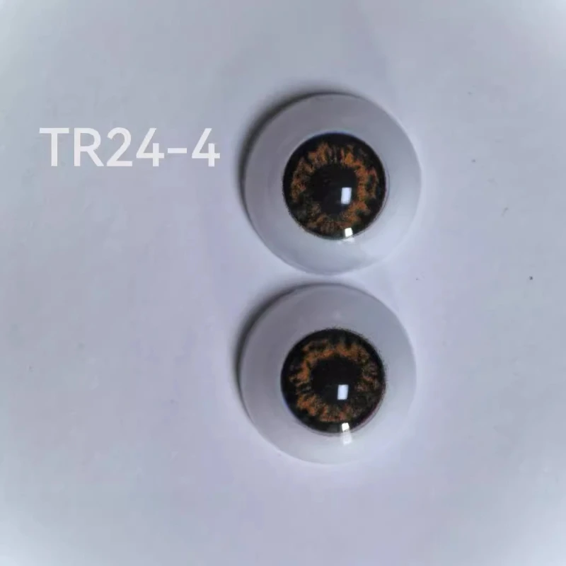 3 Paar 24 mm Puppenaugen-Zubehör, braune Acryl-Augen, DIY-Spielzeug T24