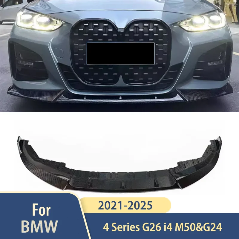 

For BMW 4 Series G26 i4 M50&G24 Gran Coupe 2021-2025 Front Bumper Lip Spoiler Diffuser Splitter Body Kit Aprons Cover Guard Trim